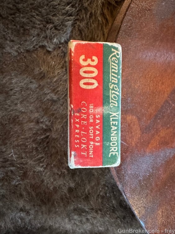 300 SAVAGE 180 Gr JSP  Remington Kleanbore Express 19 Rnds in Vintage Box -img-1