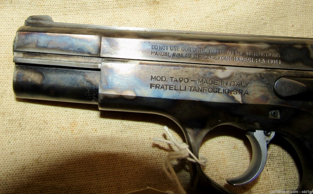 Scarce Factor Case Color Italian Tangfolio 9mm TA 90 Pistol .01 NR-img-10