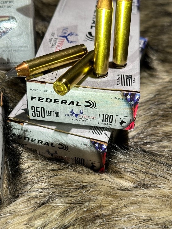 350 LEGEND 80 Rounds Federal Non Typical Whitetail 180 SP 2100 fps-img-1