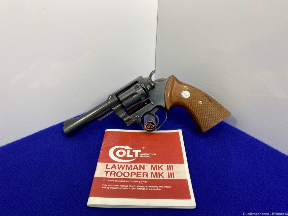 1975 Colt Lawman MKIII .357 Mag Blue *CLASSIC FIXED SIGHT COLT MAGNUM*-img-0