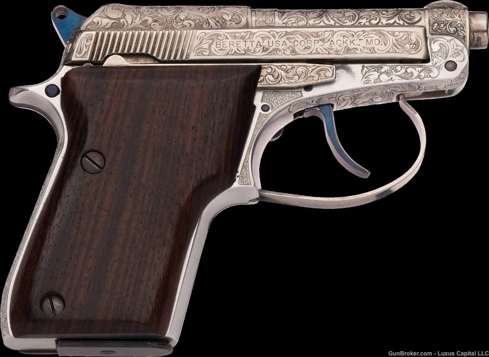 Jerry Lewis Documented and Engraved Beretta Model 21A Pistol-img-1