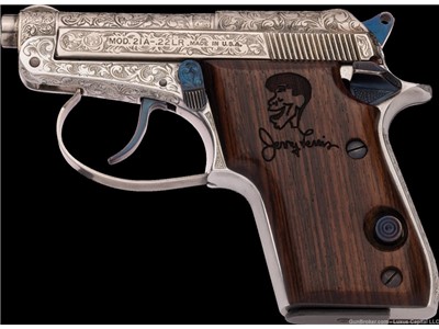 Jerry Lewis Documented and Engraved Beretta Model 21A Pistol