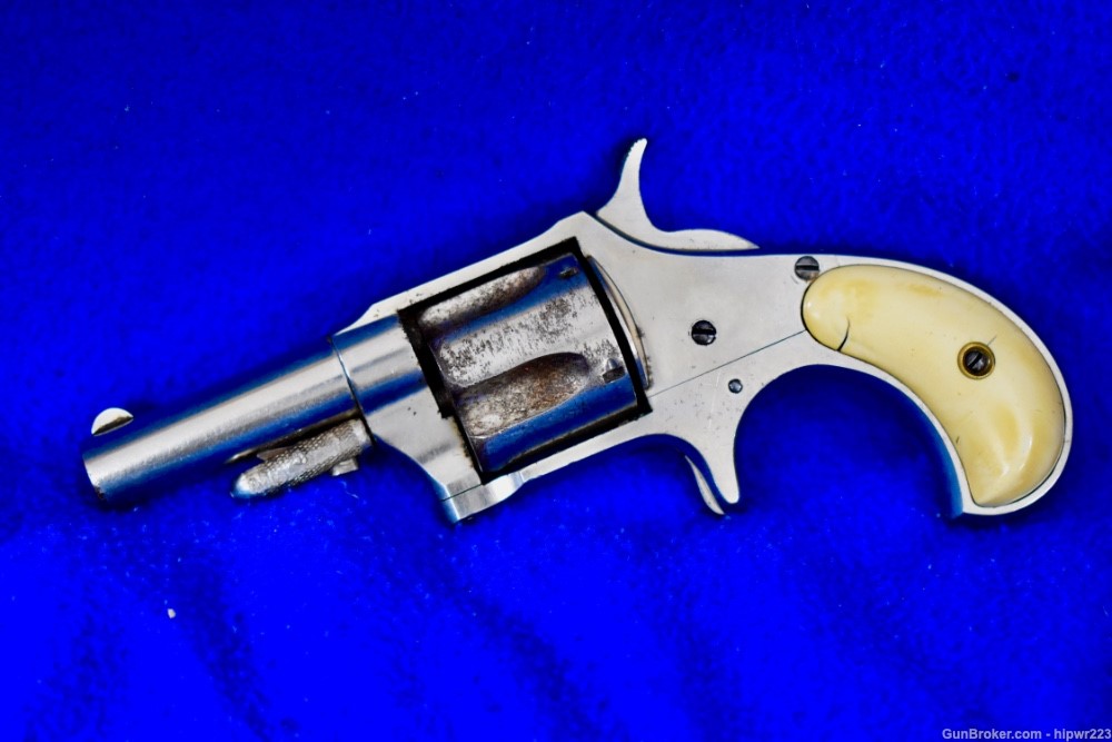 Remington New model No 4 revolver .38 Rimfire with ivory grips ANTIQUE -img-7
