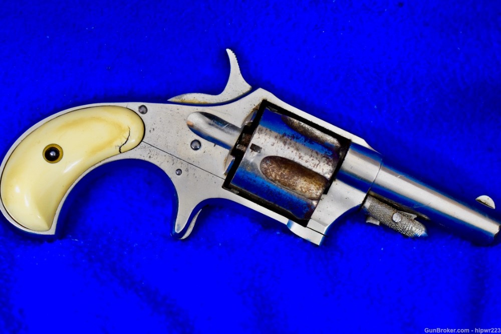 Remington New model No 4 revolver .38 Rimfire with ivory grips ANTIQUE -img-8
