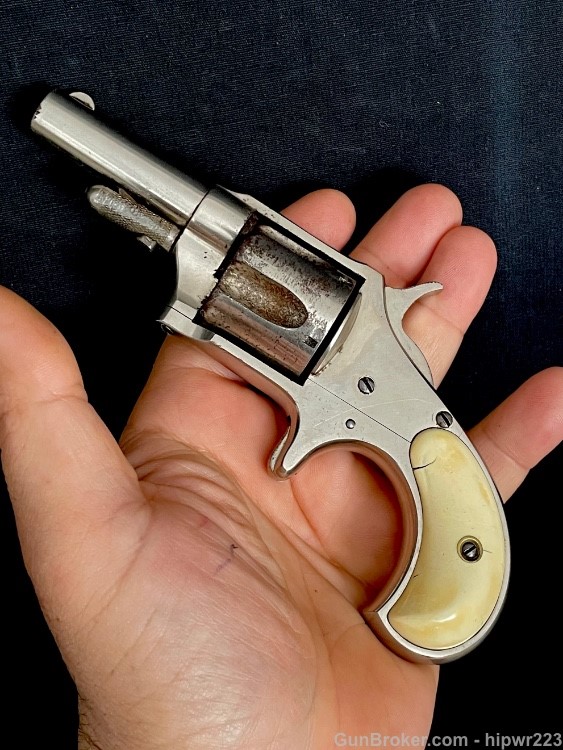 Remington New model No 4 revolver .38 Rimfire with ivory grips ANTIQUE -img-23