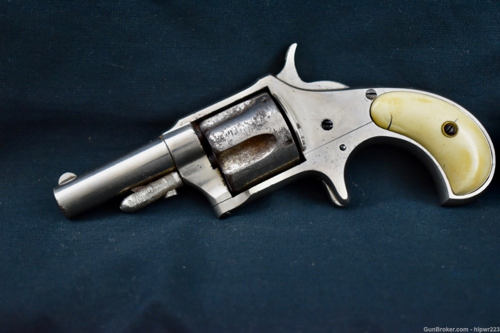 Remington New model No 4 revolver .38 Rimfire with ivory grips ANTIQUE -img-2