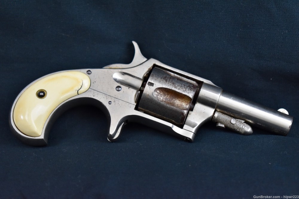 Remington New model No 4 revolver .38 Rimfire with ivory grips ANTIQUE -img-1