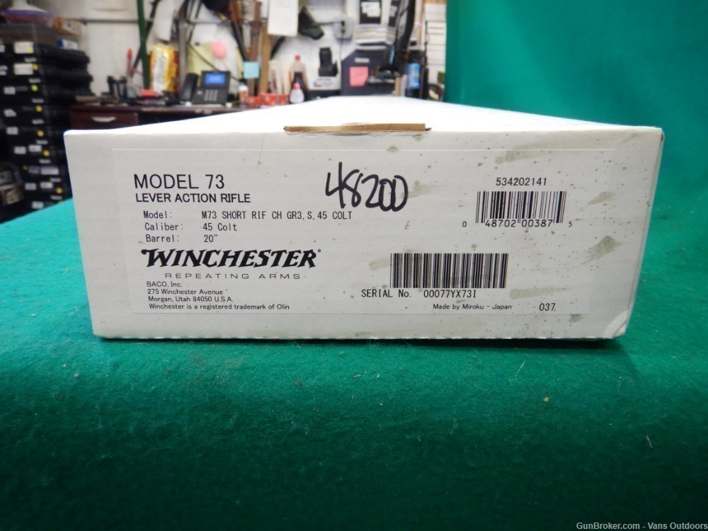 Winchester 1873 Short Rifle 45 Colt  534202141 New In Box-img-9