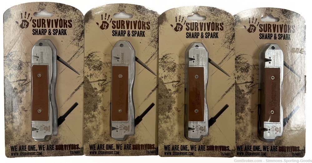 Survivors Sharp & Spark (TS76001) Knife Sharpener / Fire Starter  - Qty. 4-img-0