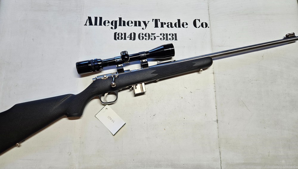 Marlin Model 882 SS 22 Magnum Rifle Used Stainless-img-0