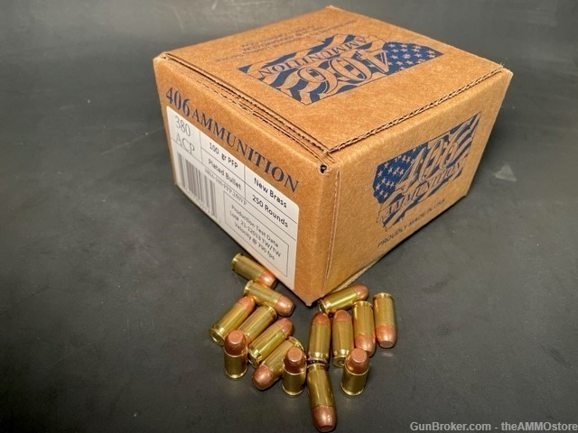 380 ACP 100gr Plated New Loaded Ammo 250 Count Value Pack-img-0