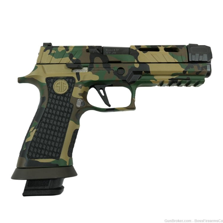 Sig Sauer P320 Spectre Comp 9mm Luger Pistol 4.6" 21rd Woodland Camo!-img-1