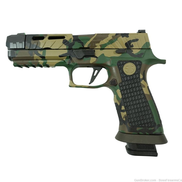 Sig Sauer P320 Spectre Comp 9mm Luger Pistol 4.6" 21rd Woodland Camo!-img-0