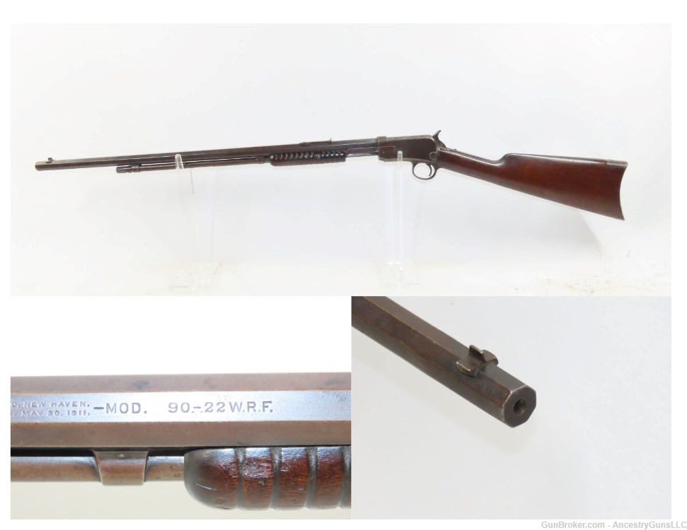 1911 mfg. WINCHESTER M1890 Slide Action C&R .22 WRF TAKEDOWN Rifle PLINKER -img-0