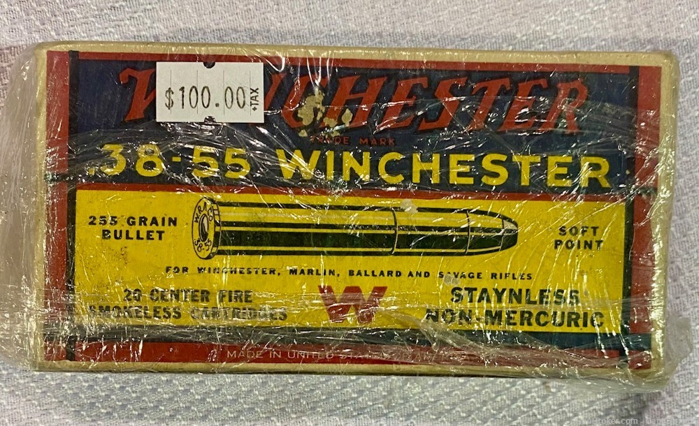 Winchester 38 -55 box from the 1930's.  -img-0