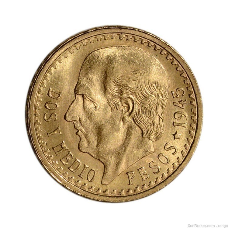 2 1/2 peso GOLD NICE UNC COIN-img-0