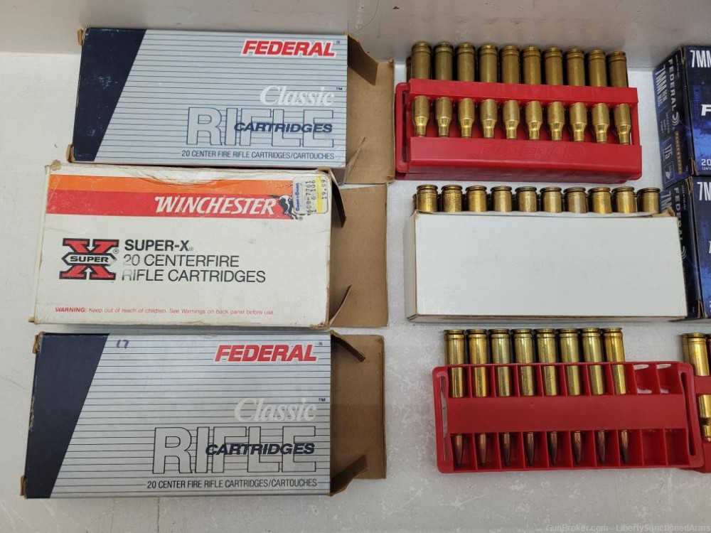 Federal Winchester Assorted 7mm Rem Mag 175gr Boxes 97 Rounds-img-1