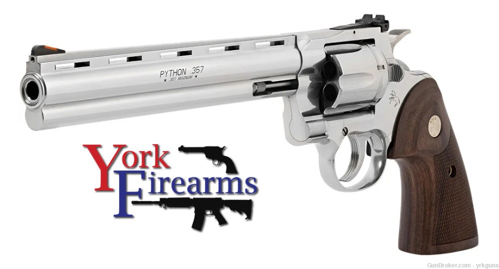 Colt Python 357MAG 8" Stainless/Walnut Revolver NEW PYTHON-SP8WTS-img-2