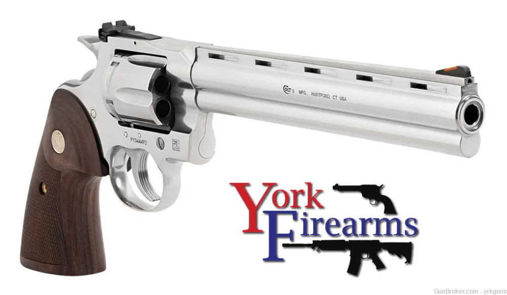 Colt Python 357MAG 8" Stainless/Walnut Revolver NEW PYTHON-SP8WTS-img-3