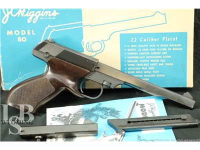 JC Higgins Model 80 22LR Semi-Auto Pistol w/ Box & Extra Barrel C&R