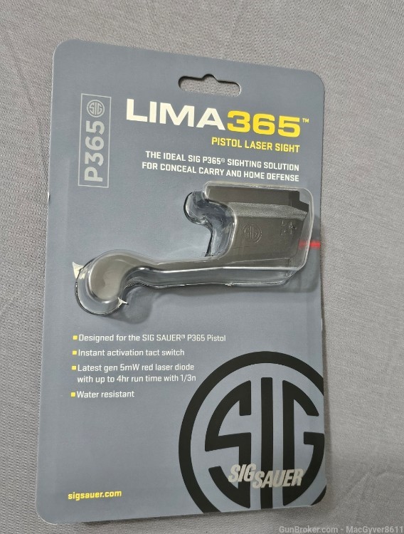 Sig Sauer LIMA365 Red Laser Sight (SOL36501) for P365, P365X, or P365XL-img-0