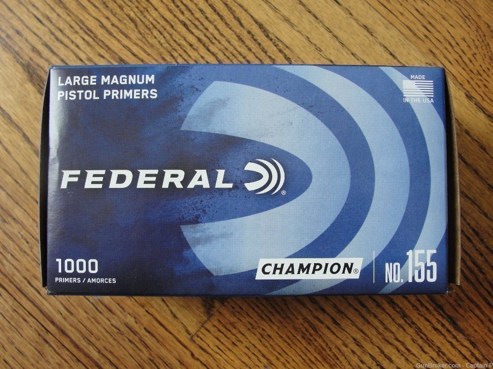 Federal Large Magnum Pistol Primers No 155 - $14.88/100 - Combined Shipping-img-1