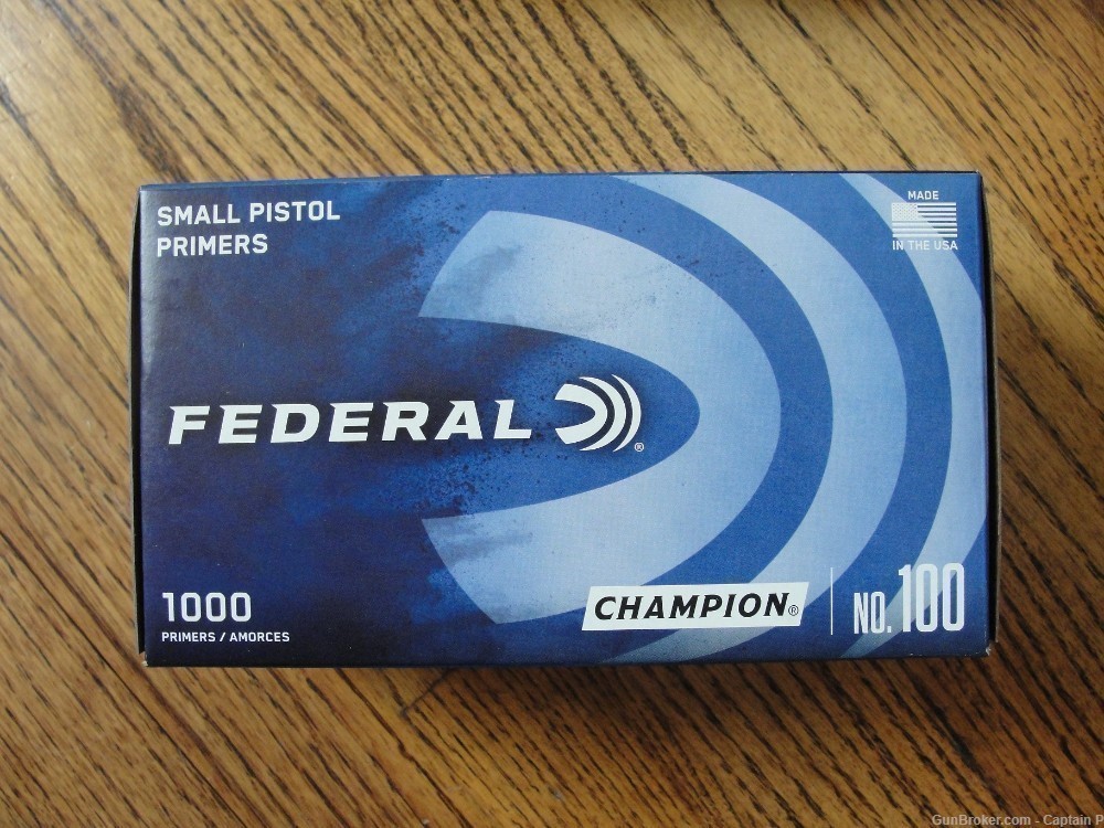 Federal Small Pistol Primers N0. 100 - FRESH - $14.88/100 - Combined Ship-img-1