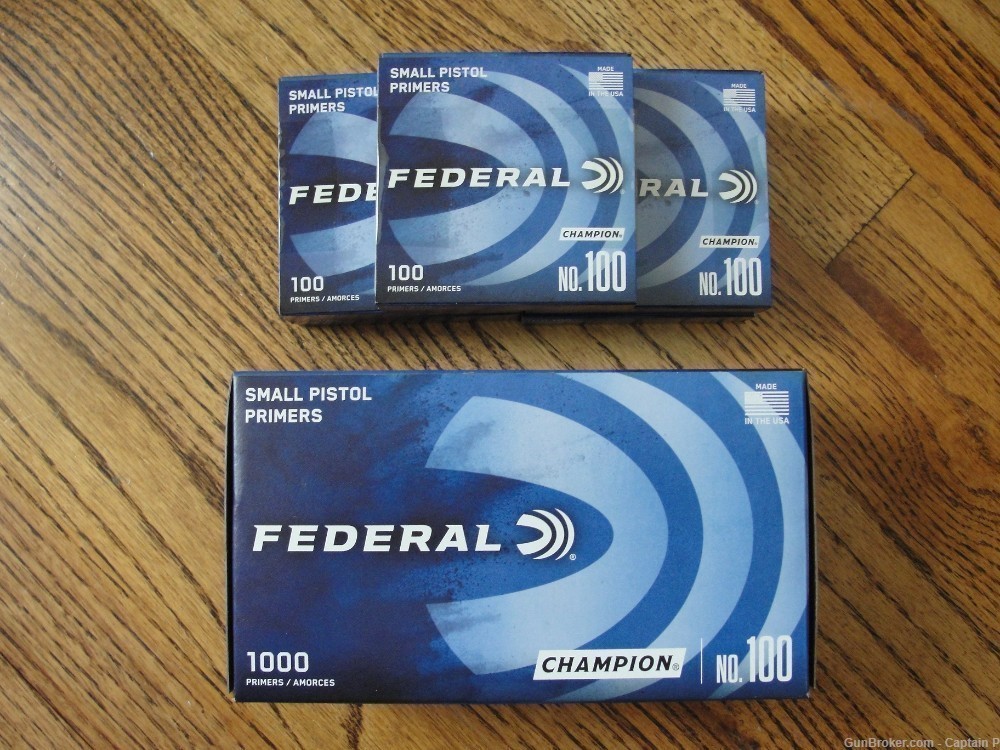 Federal Small Pistol Primers N0. 100 - FRESH - $14.88/100 - Combined Ship-img-0