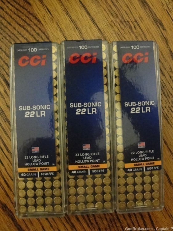 1000 Rounds of CCI SUB-SONIC 22 LR - 40 Grain Hollow Point-img-2