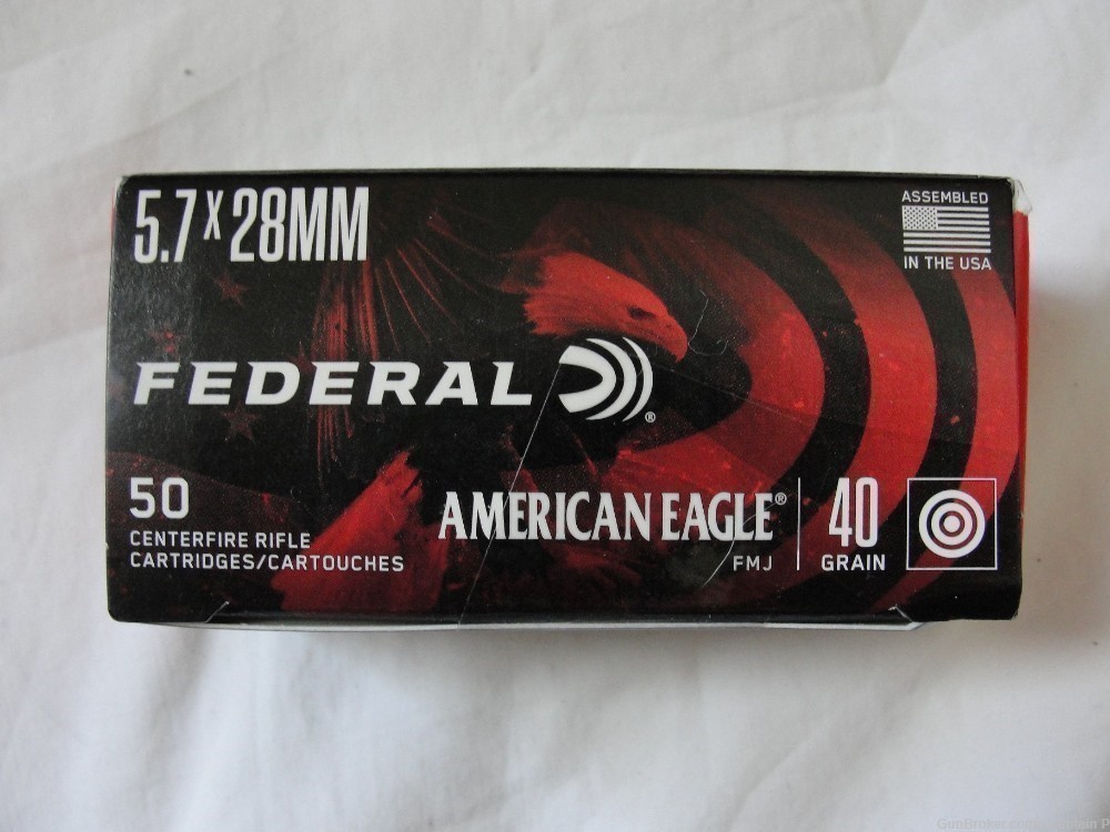 5.7 x 28 mm Federal American Eagle - 40 Gr. - Combined Shipping-img-0