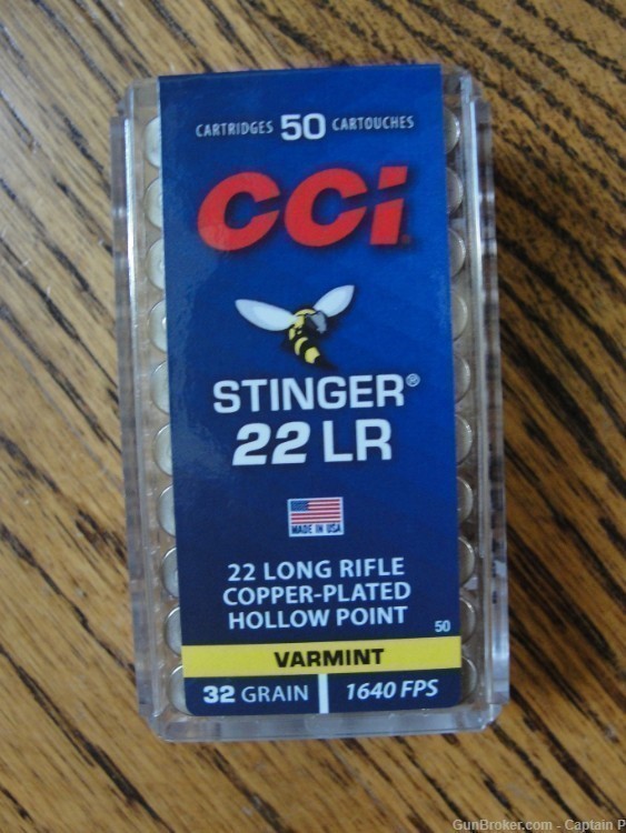 500 Rounds of CCI Stinger 22 LR - 32 Grain - 1640 FPS-img-1