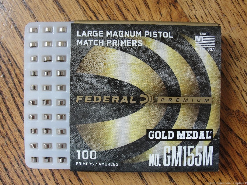 Federal Gold Medal Large Magnum Pistol Primers - GM155M - Combined Shipping-img-1