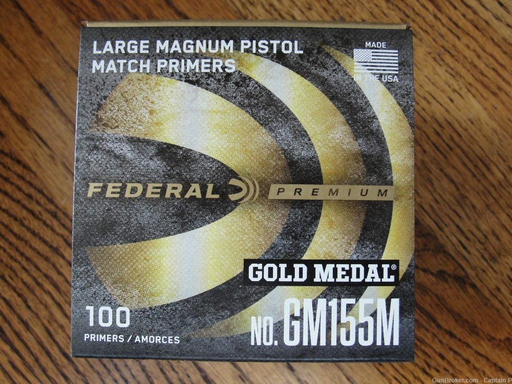 Federal Gold Medal Large Magnum Pistol Primers - GM155M - Combined Shipping-img-0
