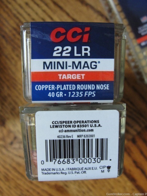 1200 Rounds of CCI Mini-Mags 22 LR - 40 Grain Plated Round Nose-img-3