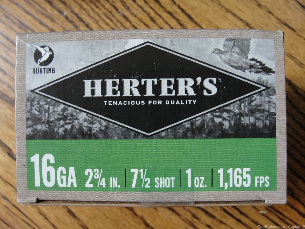 Herters Winchester 16 Gauge 2 3/4" No. 7 1/2 Shot Ammo - Combined Shipping-img-2