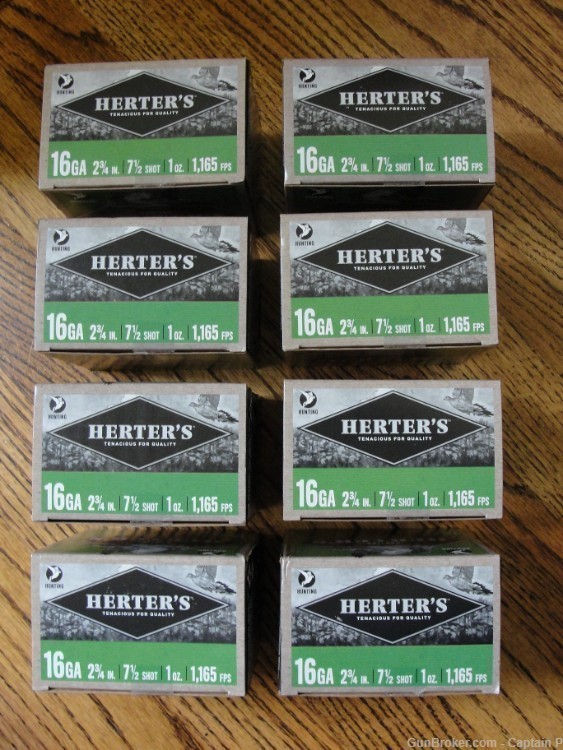 Herters Winchester 16 Gauge 2 3/4" No. 7 1/2 Shot Ammo - Combined Shipping-img-1