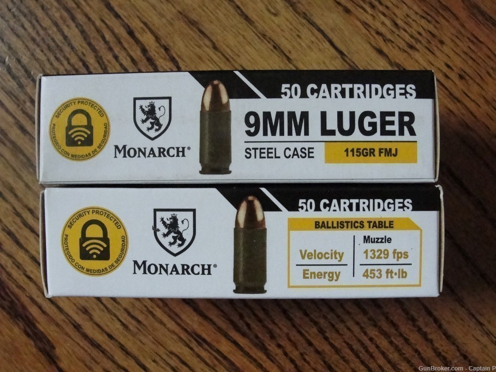 Monarch 9 mm Ammo - 115 g. - Multiple Boxes - Combined Shipping-img-2