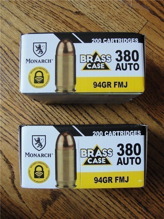 Monarch Brass Case .380 ACP Ammo - Combined Shipping-img-0