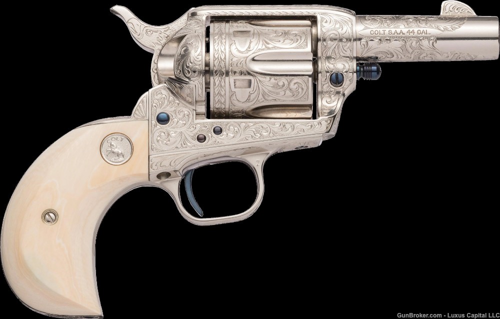 Colt Sheriff’s Model Revolver - Cased Signed Master Engraved John Adams Sr.-img-1
