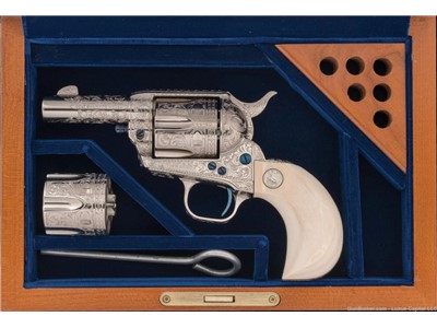 Colt Sheriff’s Model Revolver - Cased Signed Master Engraved John Adams Sr.