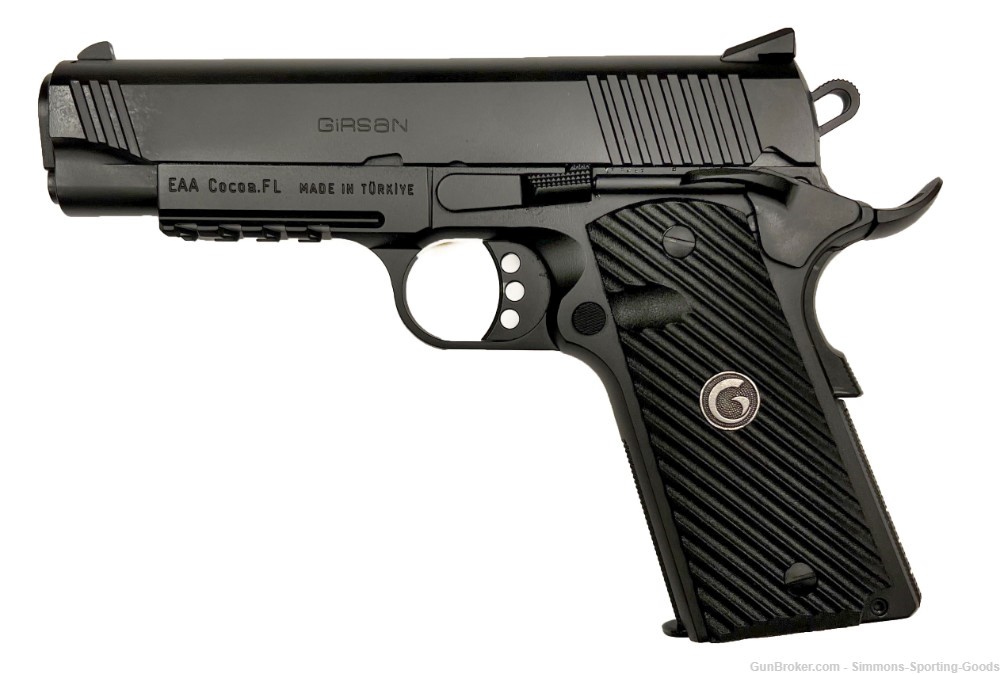 EAA Girsan MC1911C (390050) 4.40" 9MM 9Rd Semi Auto Pistol - Black-img-0
