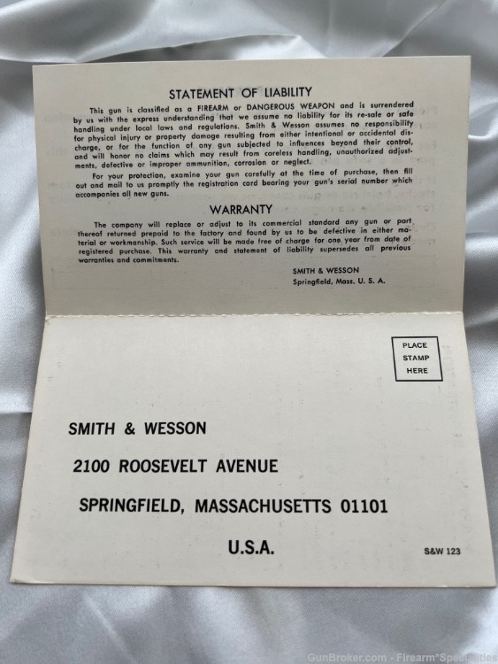 SMITH & WESSON VINTAGE  MODEL 66 COMBAT MAGNUM FACTORY BOX  FULL DOCUMENTS -img-20