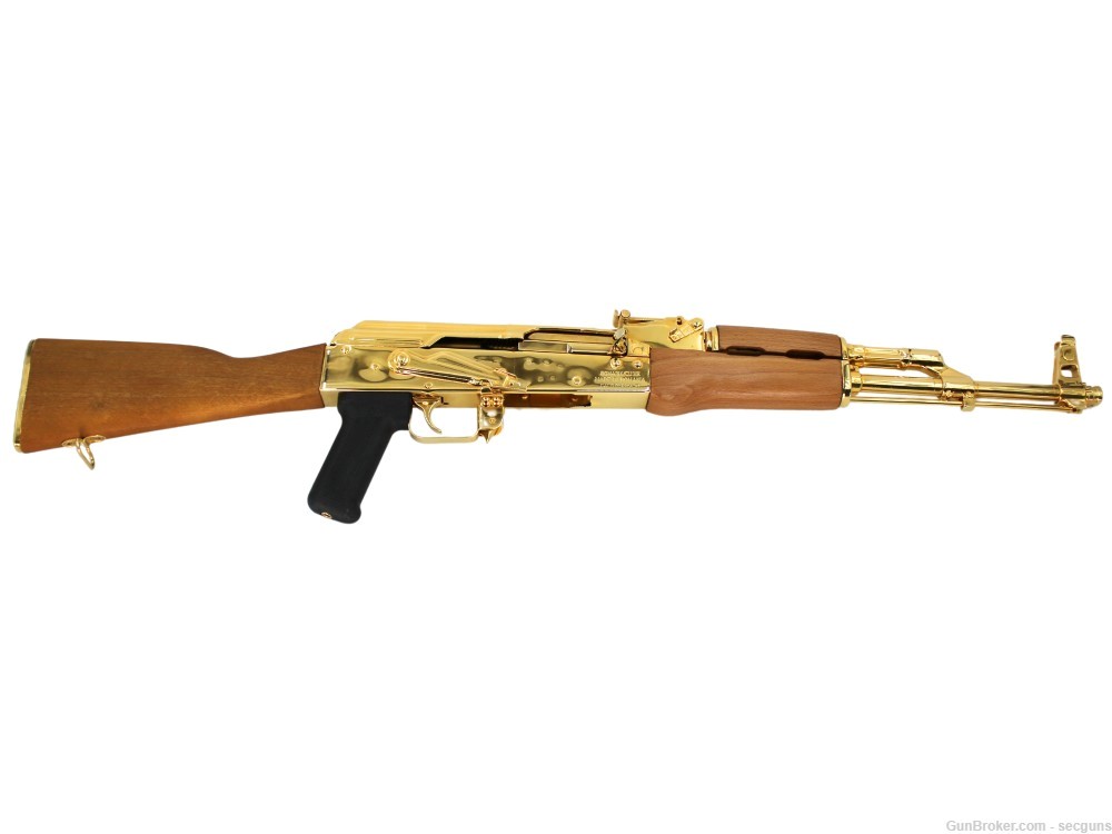 Century Arms 24K Gold Plated WASR-10 Semi-Auto Rifle 30 Round-img-1