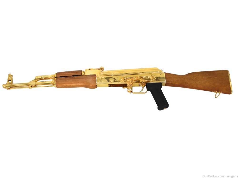 Century Arms 24K Gold Plated WASR-10 Semi-Auto Rifle 30 Round-img-0
