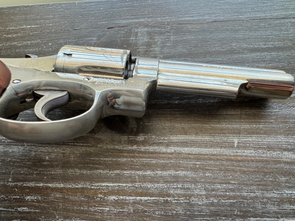 1972 SMITH & WESSON 19-3 COMBAT POLISHED NICKEL .357 MAGNUM NO CC/SHIP FEE-img-9