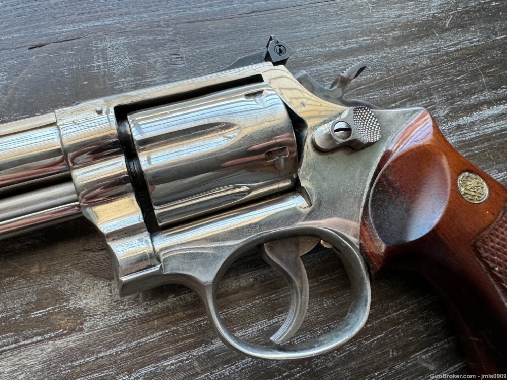 1972 SMITH & WESSON 19-3 COMBAT POLISHED NICKEL .357 MAGNUM NO CC/SHIP FEE-img-1