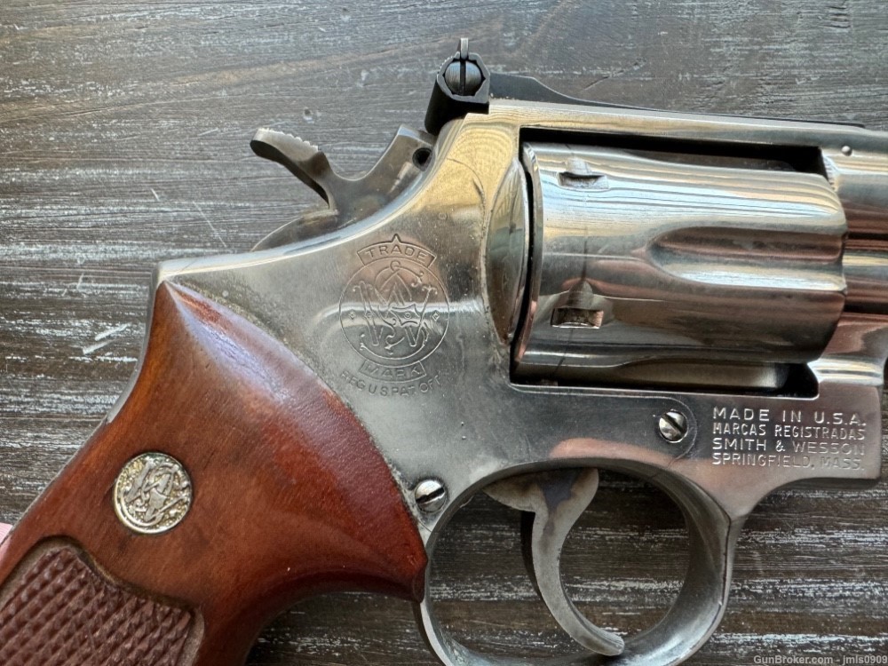 1972 SMITH & WESSON 19-3 COMBAT POLISHED NICKEL .357 MAGNUM NO CC/SHIP FEE-img-5