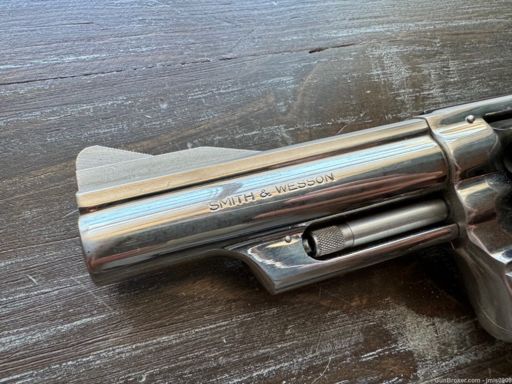 1972 SMITH & WESSON 19-3 COMBAT POLISHED NICKEL .357 MAGNUM NO CC/SHIP FEE-img-10