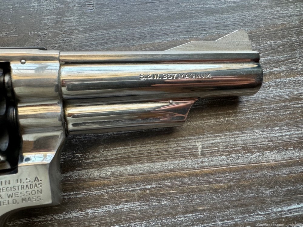 1972 SMITH & WESSON 19-3 COMBAT POLISHED NICKEL .357 MAGNUM NO CC/SHIP FEE-img-4