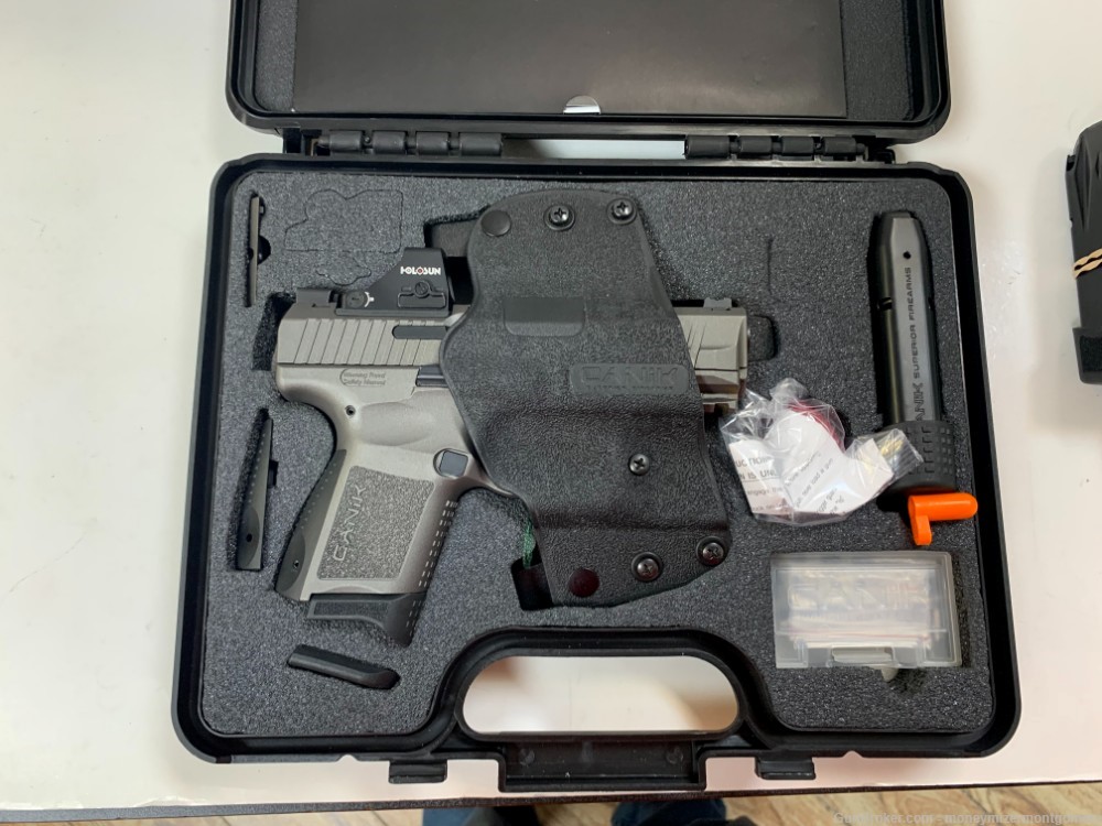 Canik TP9 Elite SC 9MM Pistol W/5Mags, Holster, Sight and Case-img-5